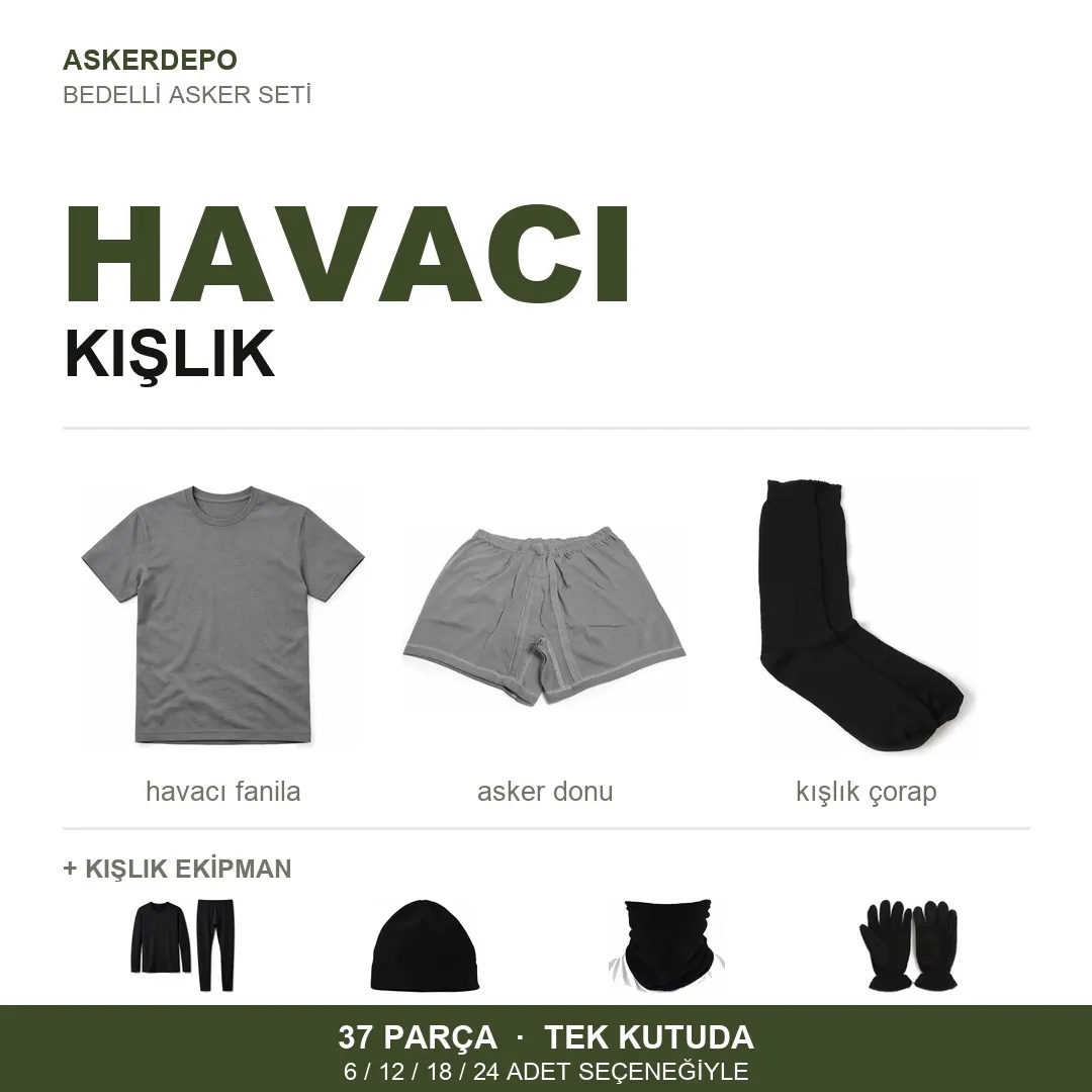Havacı Kışlık Bedelli Asker Seti